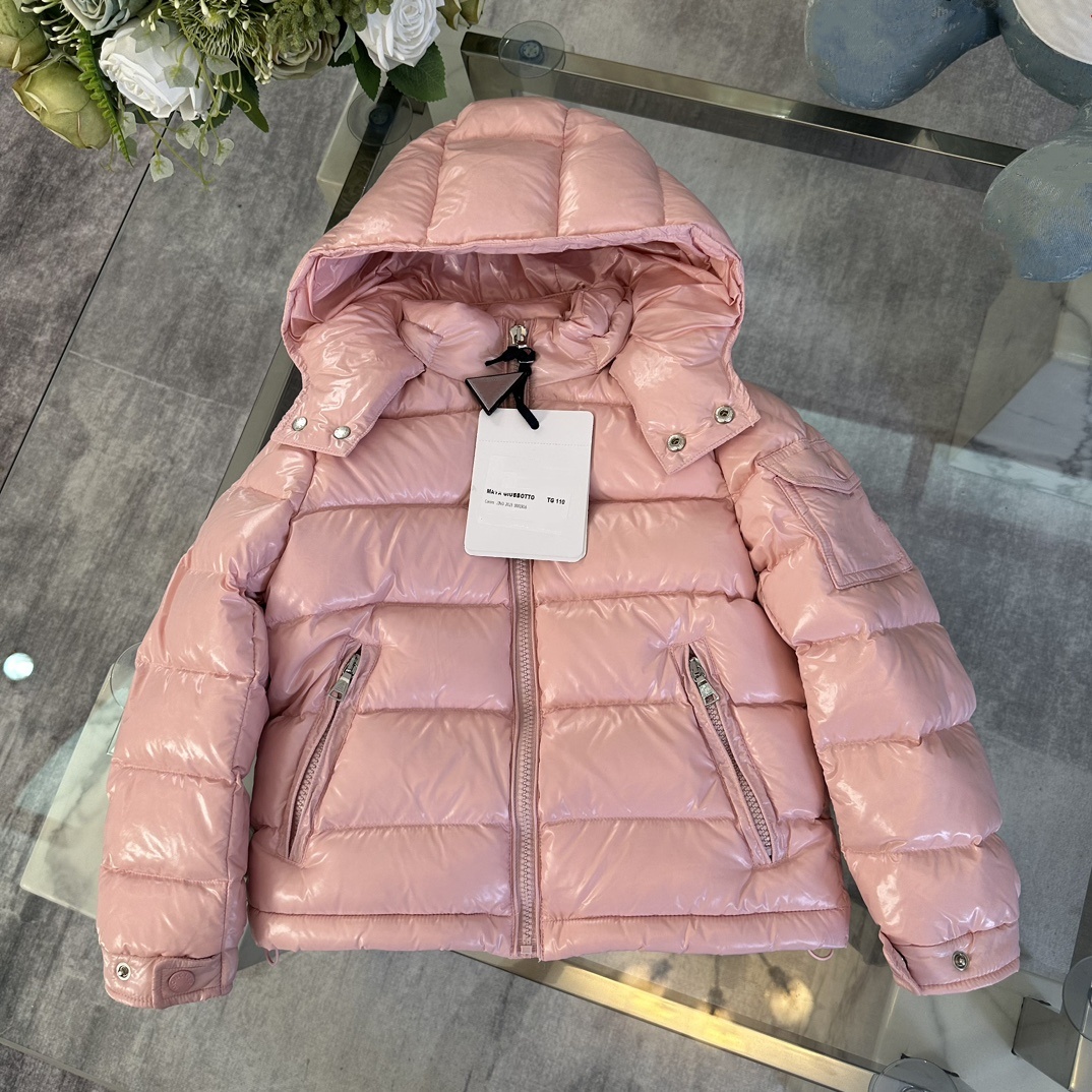 girl pink winter coat top baby heavy winter jacket New kid down jacket luxury kids designer hoodies boy puffer coat child clothe Christmas vacati-image-802069929