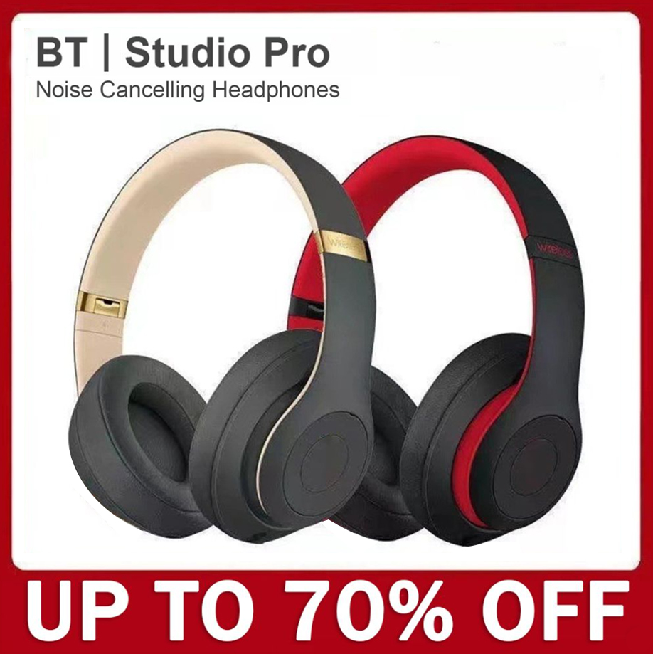 BT Studio Pro Headsets ST3 Wireless headphones Bluetooth Earphones Noise Cancelling Beat Headphone Sports Headset Head Wireless Mic Noise cancell-image-784624319