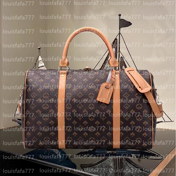 55CM Leather designer men Duffel Bags Suitcases luggage Sport Outdoor Packs shoulder Travel bags messenger bag Totes bags Unisex handbags 2025 DH-image-1041231960