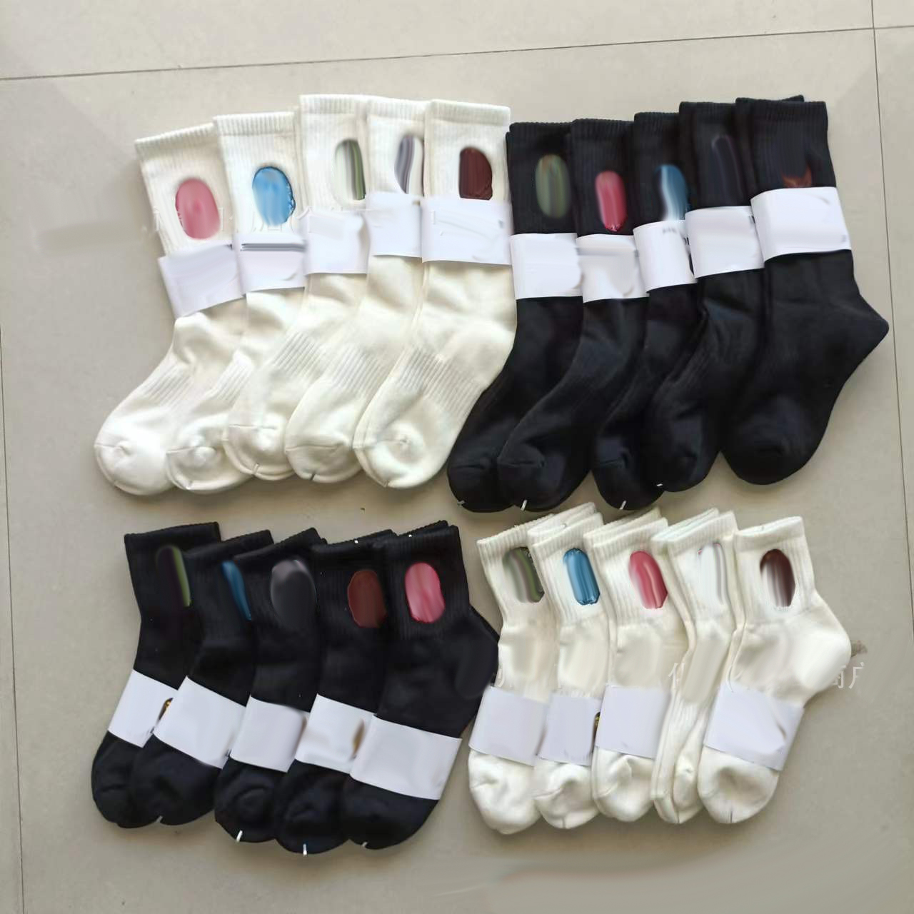mens socks designer socks embroidered towel bottom mens and womens sports high socks skateboard socks-image-1041248630