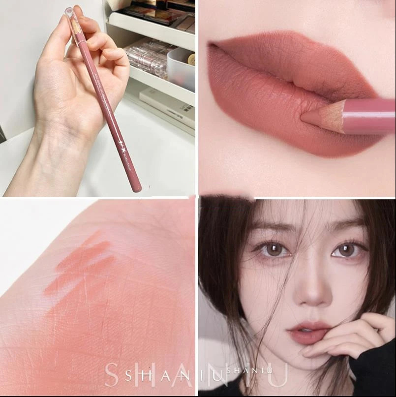 J/X Professional Nude Peach Color Lip Pencil Lip Liner Lipstick Makeup Waterproof Longlasting Cosmetics 250108-image-1041350465