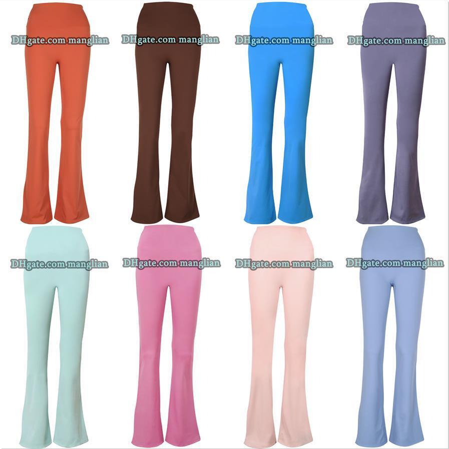 Women Flared Pants High-Stretch Women Yoga Pants Sculpting Fit Leggings Pilates Yoga Featuring Flatlock Seams and Elastic Waistband for Comfort Y-image-1041314925