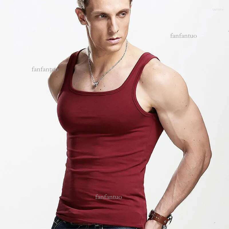 Men's Tank Tops Men's Sleeveless Slim Fit Vest Gyms Casual Bodybuilding Fitness Summer High Quality Undershirt Muscle Singlet Clothes