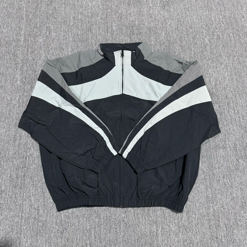 Créateur de mode Patchwork Sports Trench Coat Set Running Jacket Us Us Size S-xl