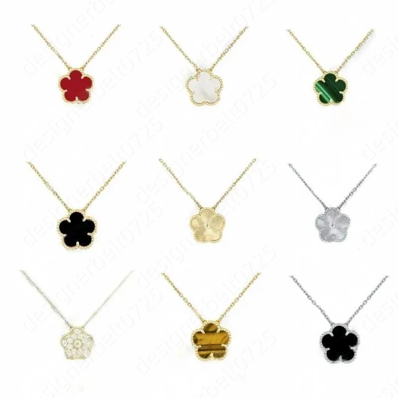 Hot selling high-quality designer mother of pearl shell plated 18K gold women's Valentine's Day wedding jewelry necklace gift box-image-1106802727
