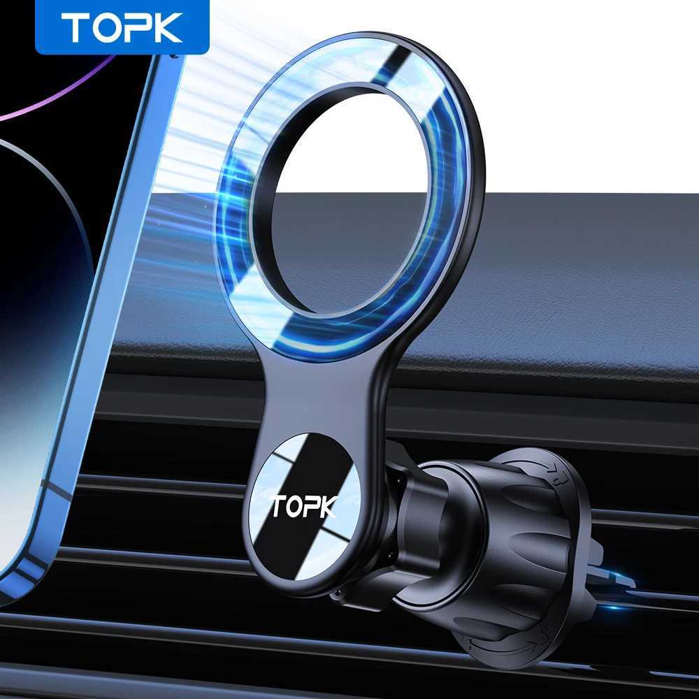 TOPK Mag-Safe Phone Holder Car Magnetic Phone Car Mount Air Vent Car Phone Holder with Strongest Magnet Car Cradle for iPhone K260313-image-1097516863