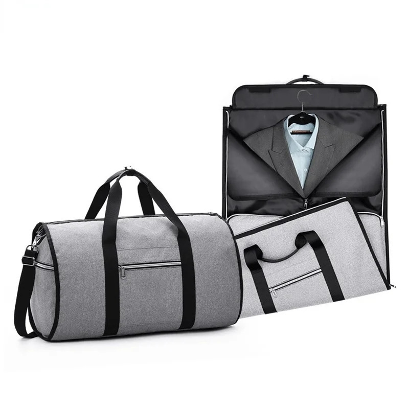 Portable Suit Storage Bag 2 in 1 Busines Travel Duffel Bag Mens Garment Bag Shoulder Trip Handbag Clothing Luggage Bag 250106-image-1041374808