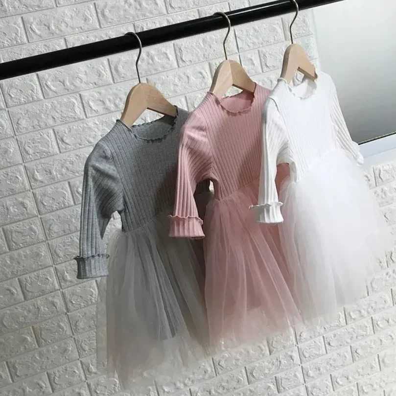 Baby girl lace patchwork dress 2022 newly arrived childrens girl spring and autumn dress childrens princess cotton dress 12M-6Y W250111-image-1041488417