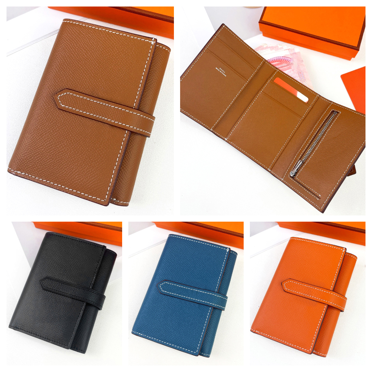 Luxury Fashion Card Holders Women Cowhide Small Wallet Designer mini Folding Wallet Coin Purses Unisex Luxury money clip Hasp Folding wallets ID Cre