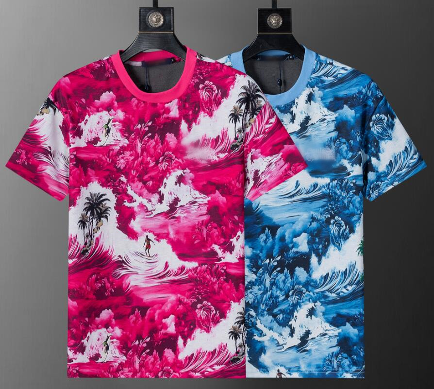 luxury tshirt mens designer t shirt summer short sleeve surf print brand t shirts men tee clothing CV7266