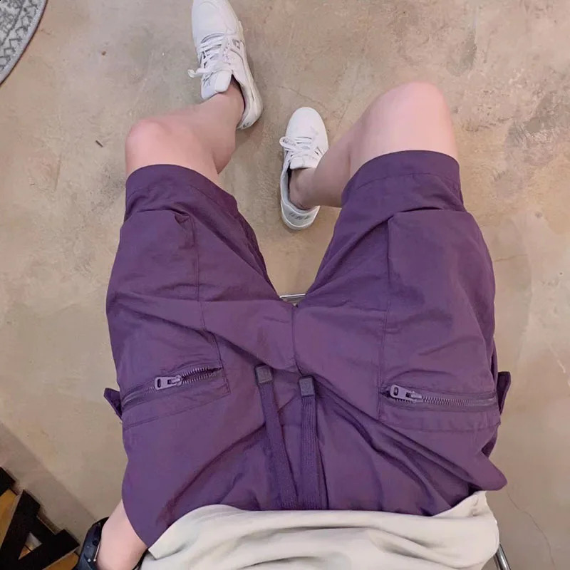 Mens Summer Casual Shorts Men Lightweight Cargo Multipocket Quick Dry Outdoor Hiking Overalls Male Short Pants 250103Z