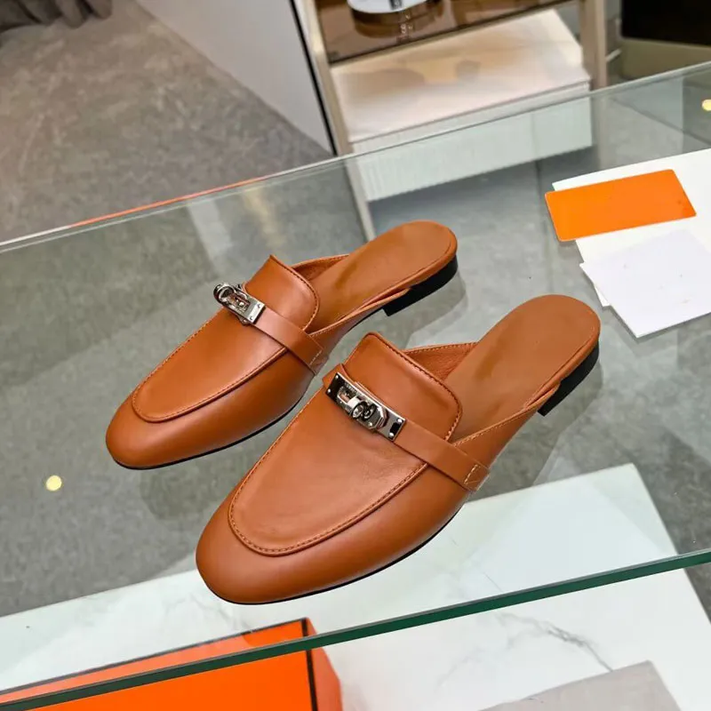 Baotou – sandales confortables et décontractées pour femmes, pantoufles de styliste, mode d'été, vacances en plein air, chaussures plates neutres