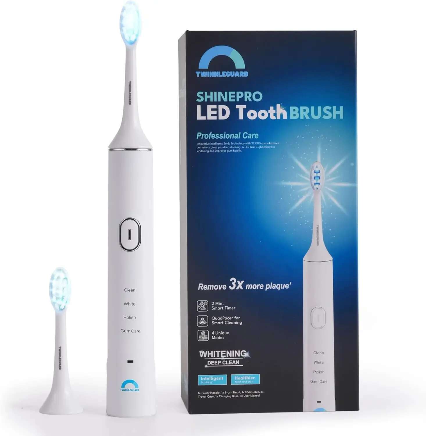 Electric Toothbrush - Advanced Whitening, Teeth Polishing Gum Health-image-1041598858