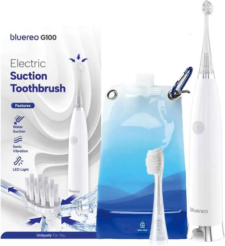 G100 Electric Suction Toothbrush with Built-in Oral Suction, Sonic Vibration, LED Light, Portable for Dysphagia & Aspiration-image-1041598799