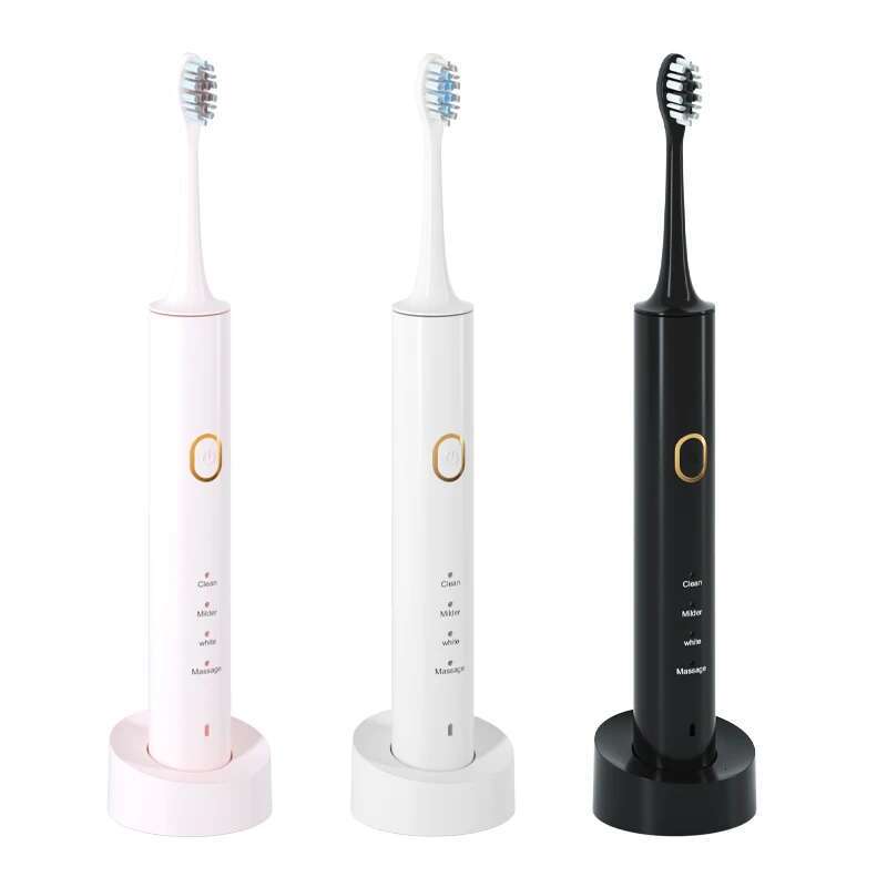 Electric Toothbrush DuPont Soft Fur Ultrasonic Dental Brush High-Vibration Rechargeable Waterproof 4 Gear Teeth Cleaning Tool-image-1041598969