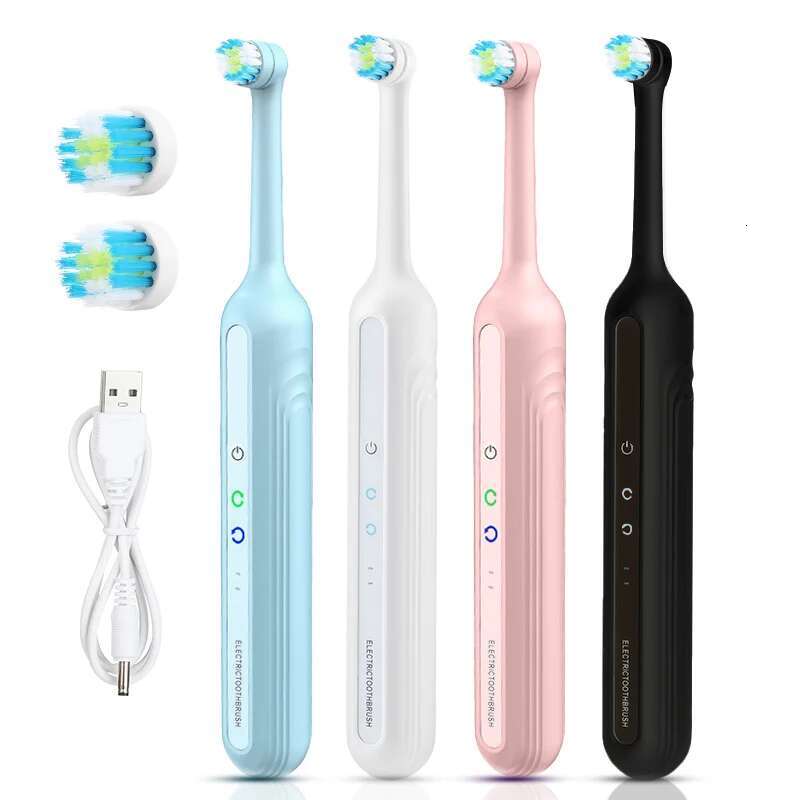 Adult Rotating Electric Toothbrushes Tails Sonic Teeth Whitening Rechargeable 4 Colors Options Timer IPX7 Brush-image-1041598306