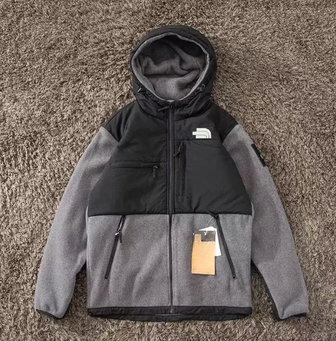 North Puffer Jackets Designer Lamb Fleece Fabric Splicing Thickened Collar Cardigan Trend Brand Casual Outdoor Sport Windbreaker Warm NF Logo Coat T