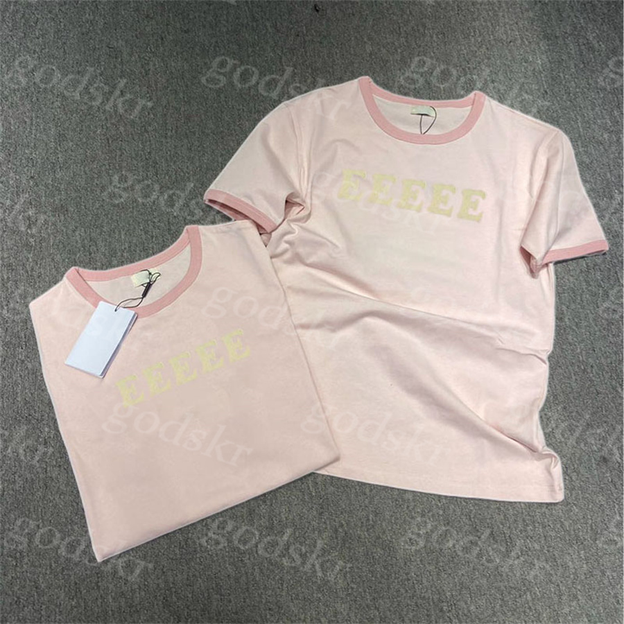 Femmes Pink Shirt T-T-T-T-T-T-Soufflement Breft à manches courtes mignons Sweat-shirt d'été à l'extérieur