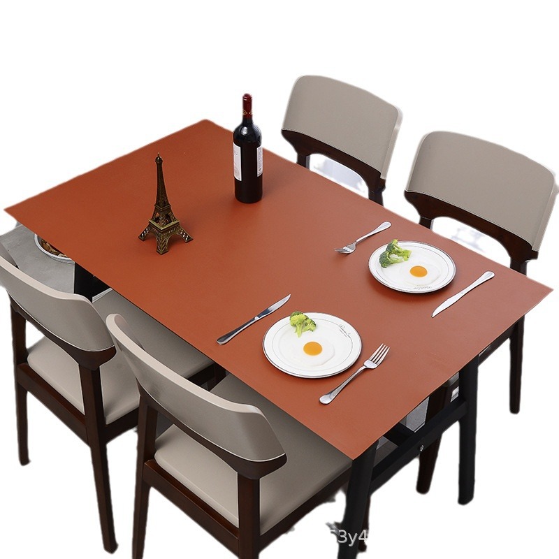 2025 Solid Color Waterproof and Oil-proof Coffee Office Study Table Mat Rectangular-image-1045721662
