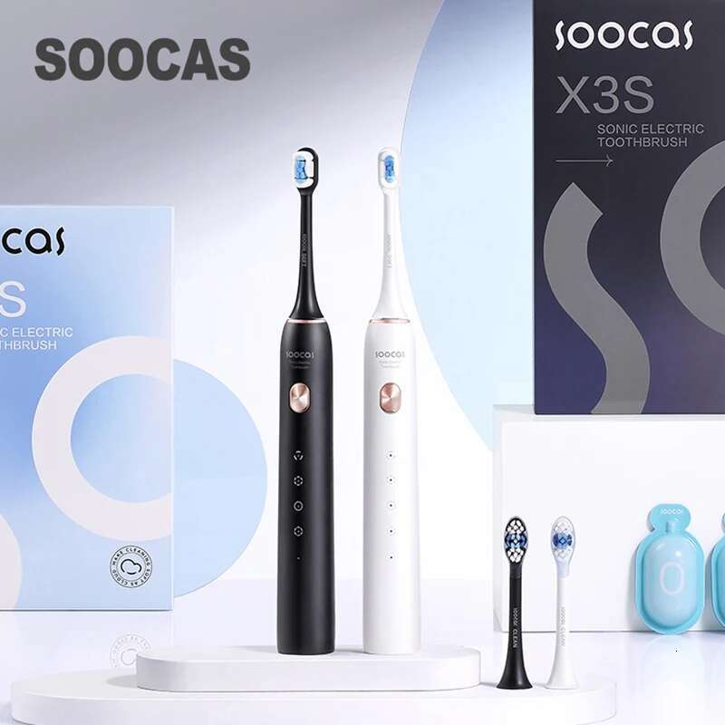 SOOCAS X3S Sonic Electric Toothbrush IPX8 Waterproof 180 Days Battery Life Ultrasonic Teethbrush Ultra Soft Bristles Nozzles-image-1041598629