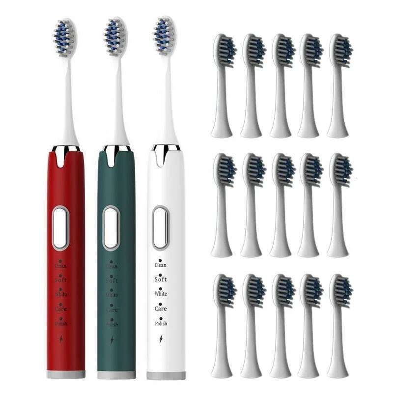 Rechargeable Ultra Sonic Electric Toothbrush - 5 Speed Soft Hair Automatic for Adults & Students-image-1041598663