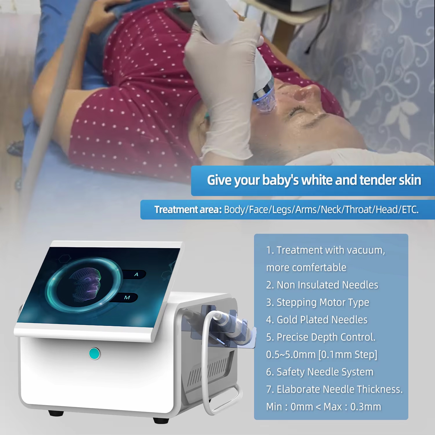 Wholesale Portable 4 Probes Microneedle RF Skin Rejuvenation Acne Pox Wrinkle Removal Fractional Microneedling Dot Matrix Anti-Aging Beauty Machin