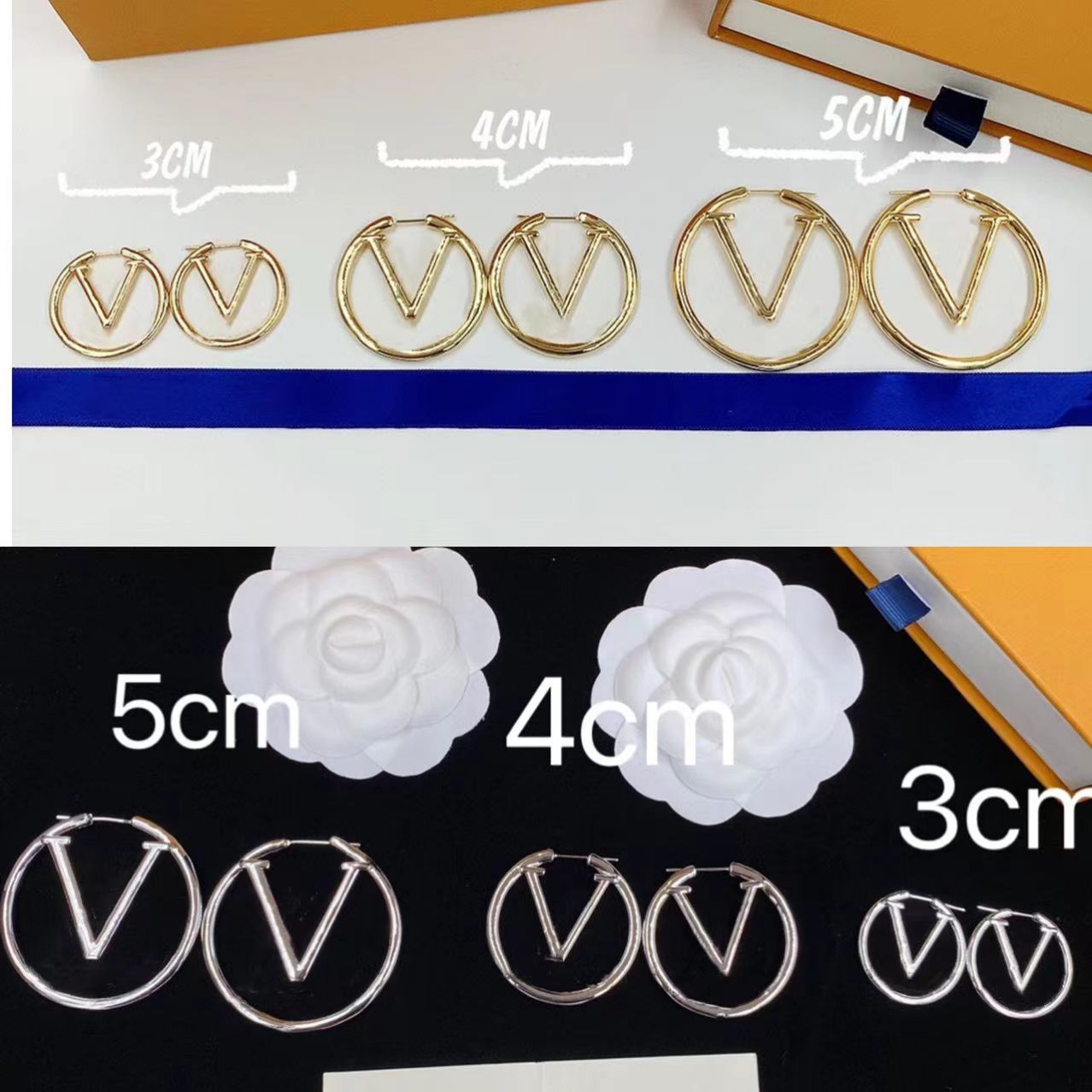 2025 boucles d'oreilles cerceaux Fashion Stud Big Circle Boucle d'oreilles Boucle d'oreille pour femmes Multipack Bijoux Party Match Valentin Gif
