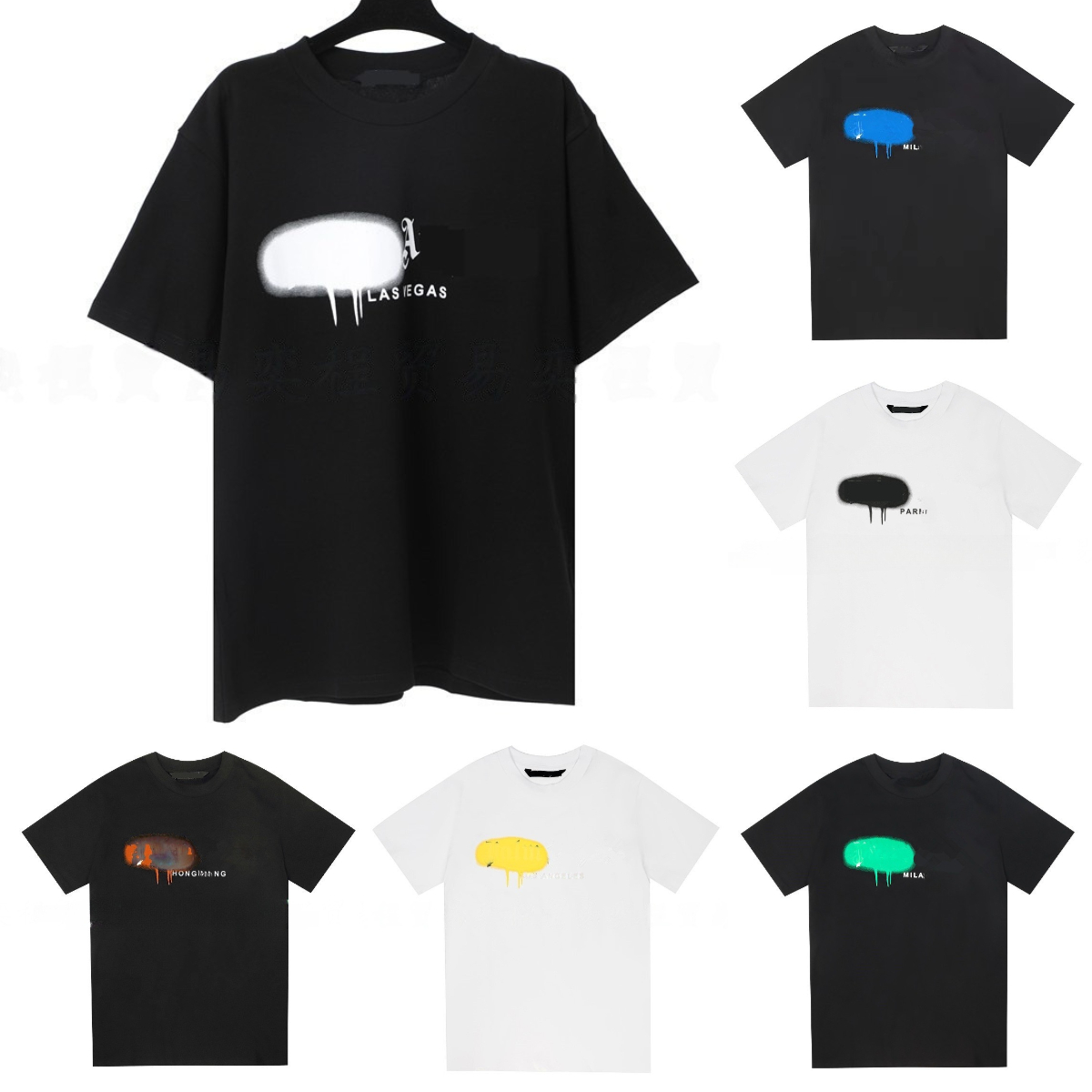 Men's T-shirt Unisex Designer Short Sleeve Tee - Loose Fit Casual New Style Fashion Brand for Summer-image-730305699