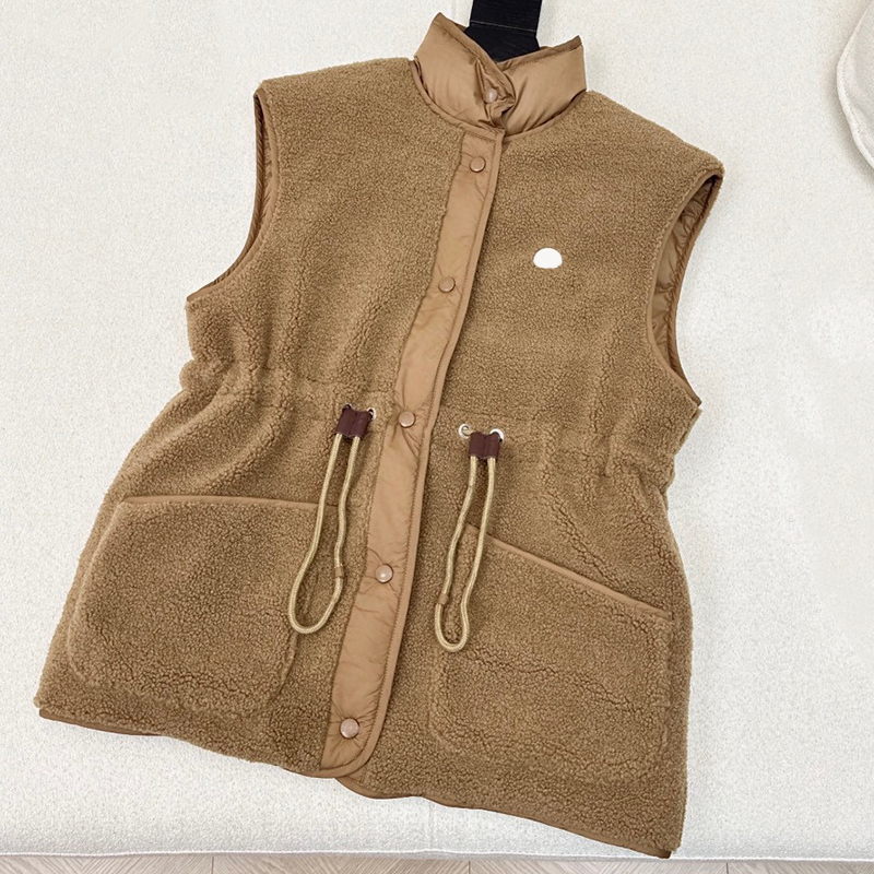 Designer womens sweaters Cardigan jackets Lamb wool down vest fashion high quality women's coats-image-941767279