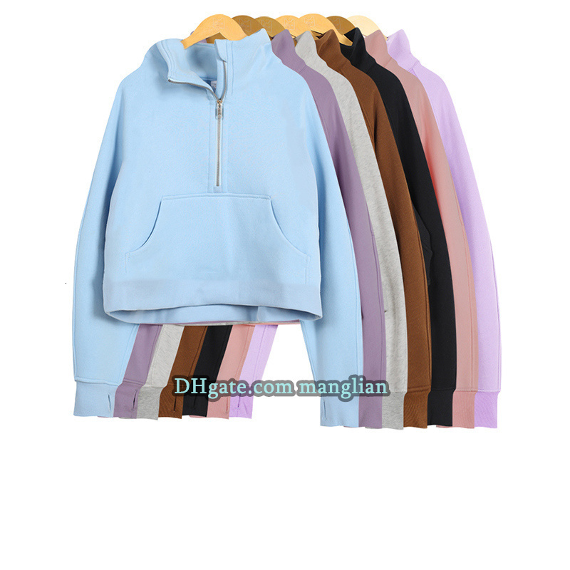Women Yoga Hoodies Activewear Comfortable Half zip sweatshirt Line Decoration Fitness Gym Workouts Training Pullover Yoga Jackets Sportswear Desi-image-1041963849