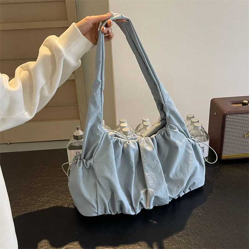Hot Selling Fashion Nylon Pleated Crossbody 2025 New Casual Trend Versatile Large Capacity Womens Shoulder Bag Z250115