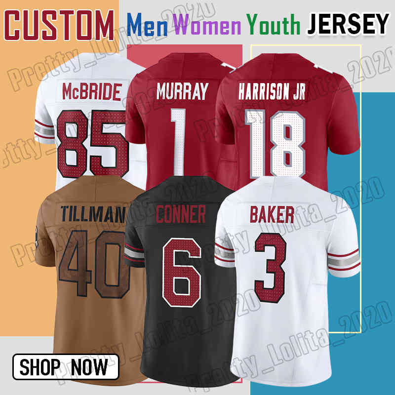 85 Trey McBride Football Jersey 1 Kyler Murray Marvin Harrison Jr. 3 Budda Baker Garrett Williams Zay Jones Matt Prater Zaven Collins Zach Pascal-image-921241796