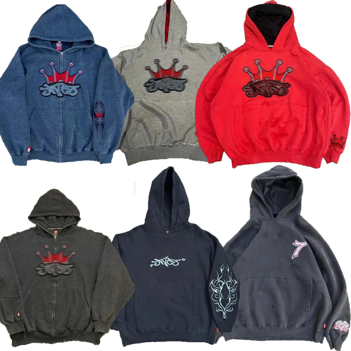 Sweat à capuche masculin HOODIE HARAJUKU JNCO EMBRODERIE QUALITÉ VINTAGE PAUTS HIP HOP STREAUX OFFICIEL
