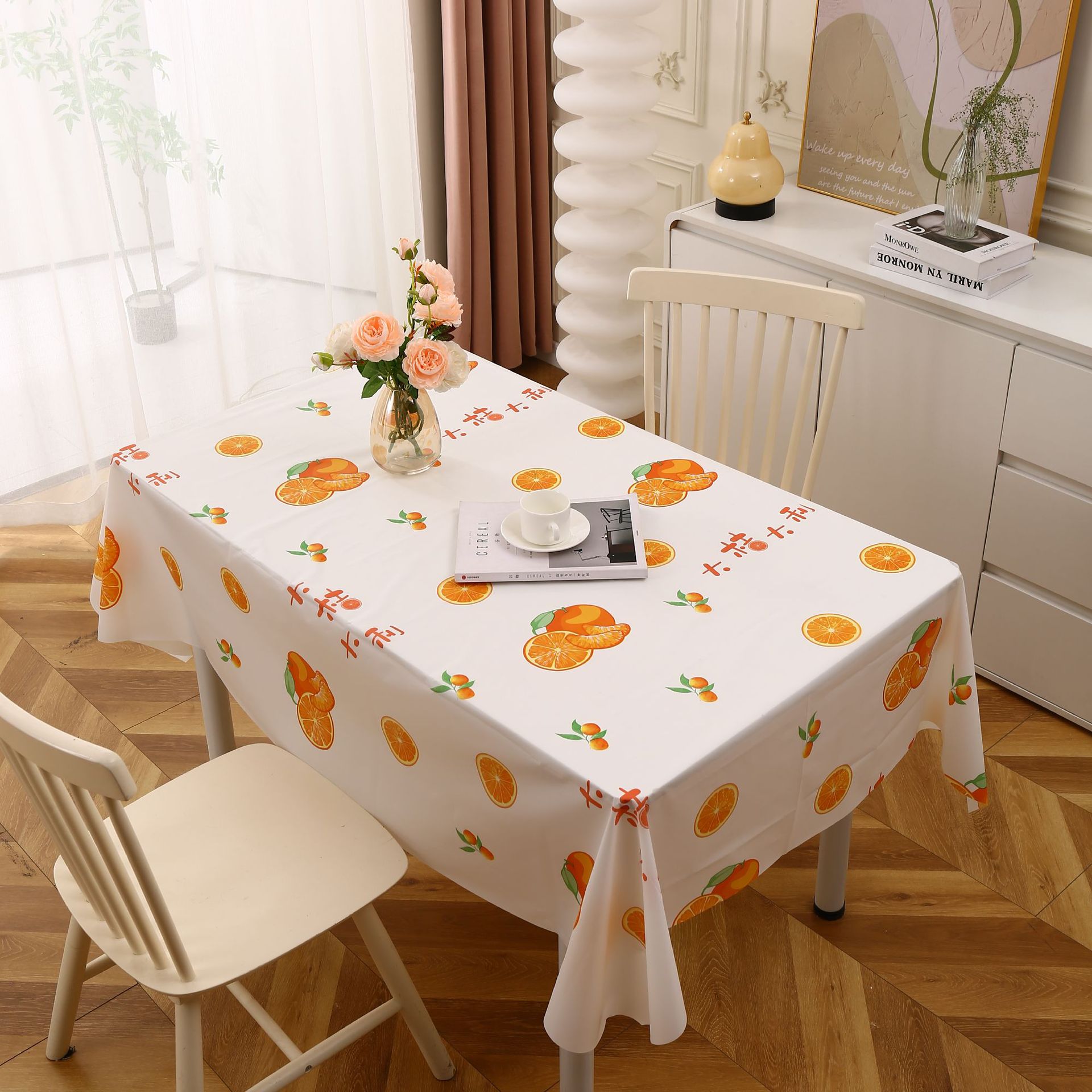 Waterproof and Oil-proof Wash-free High-end Tablecloth Home Modern Style Picnic Cloth Tablecloth-image-1042091513