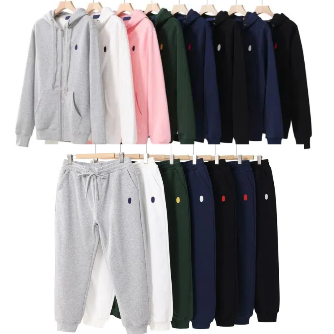 Designer Fleece Jackst Men's Hooded Sweatshirt - Zip-Up 100% Cotton Casual Loose Sportwear For Winter &Autumn
