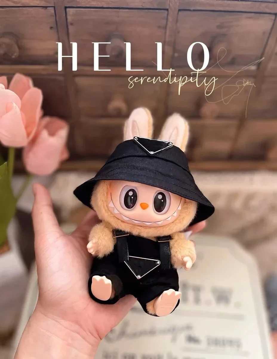Doll Apparel Only Sell Clothes 17cm LABUBU Second Generation Sitting Party 15cm Macaron Vinyl Pendant Clothes H250116-image-1042748128