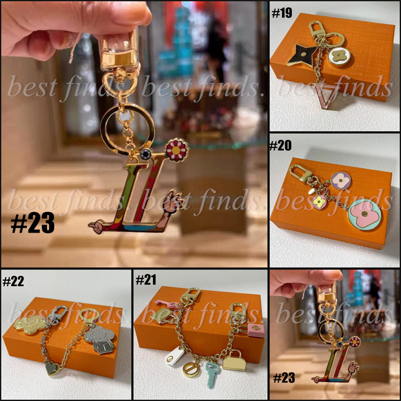 Accessoires de mode Couches clés Clées Keychain Key Rings Cadeaux avec boîte