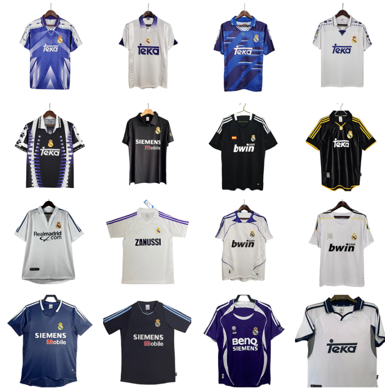 2001 2002 2003 2004 2005 2006 2007 ZIDANE R.CARLOS RONALDO REDONDO soccer jerseys 94 96 98 99 00 01 02 FIGO ROBERTO RONALDO RAUL ReAl retro Madrids