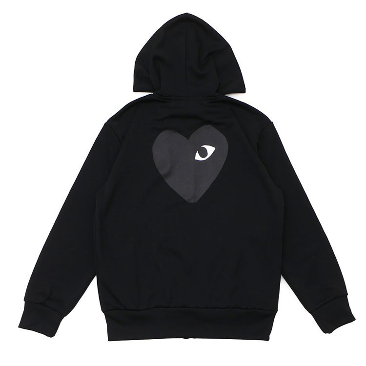 Japanese PLAY Hoodie Mens Women Designer Hoodie With Hat Cotton Sweatshirts Hooded Casual High Street Loose Pullover Cardigan Heart Sweaters Tops 64
