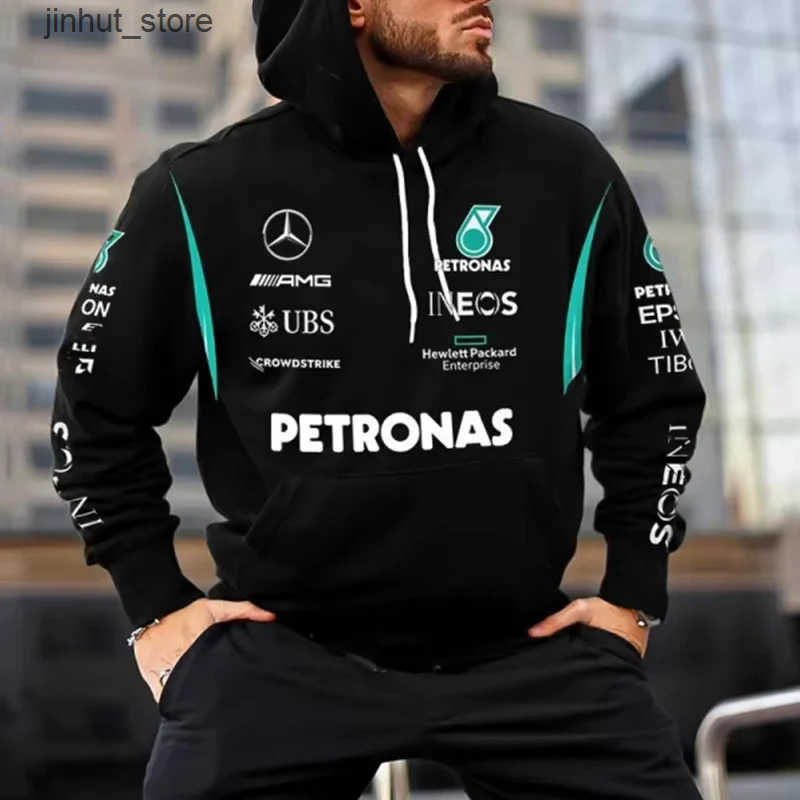 Sweats à capuche masculine Sweats Sweats Automne et Winter Mens and Womens Long Slved F1 Racing Outdoor Motorcycle Riding Clothes Sweat à capuche