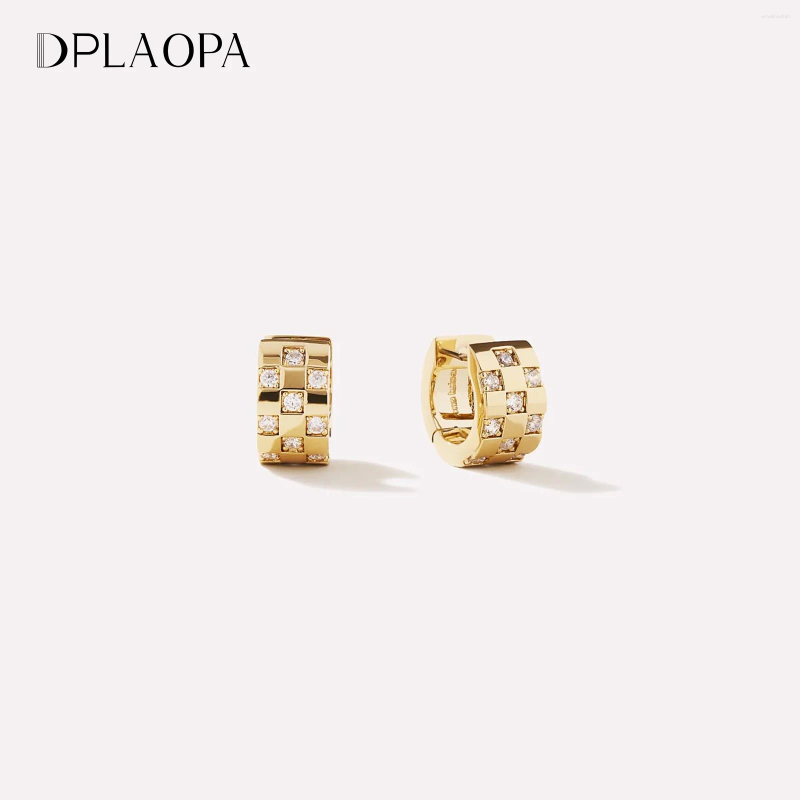 Boucles d'oreilles cerceaux dplaopa femmes 925 argent sterling cercle irrégulier épais zircon piercing huggies luxe fin 2025 bijoux d'hiver