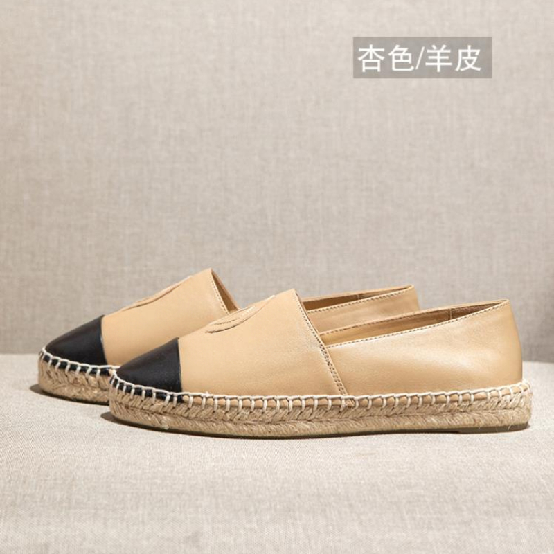 New Designer Woman Espadrilles Flat Casual Shoes Luxury Ladies Loafers Cap Toe Fisherman Canvas Shoes Womens flats Top Quilty spring Autumn Femal-image-917519568