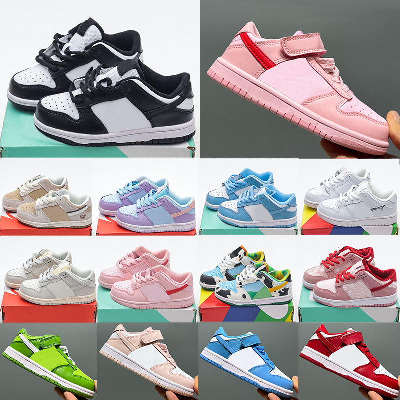 Chaussures de créateur pour enfants pour garçons et filles, baskets épaisses, noires, blanches, panda, roses, vaches, mode décontractée, marche p