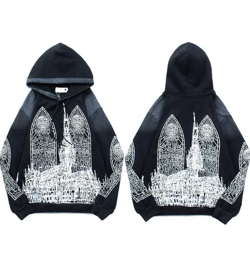 Who Decide War Hoodies Designer Sweatshirt High Quality WDW Mud Dye Metropolitan Print Pullover Fashionable Who Declare War Sweatshirt Asian Various