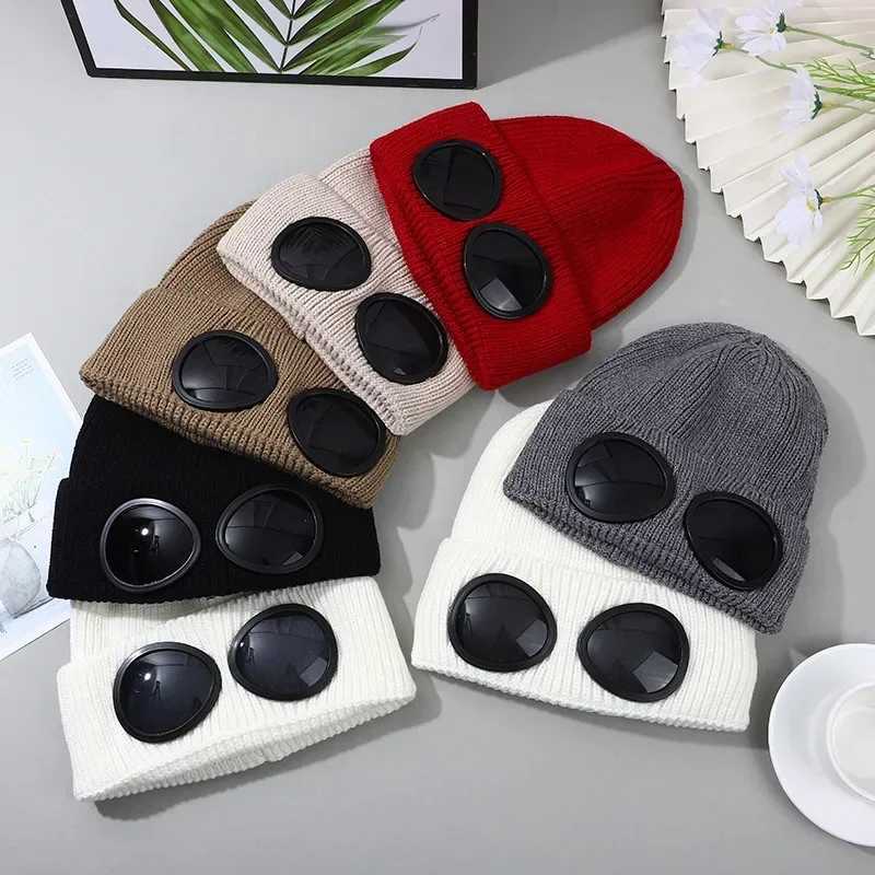 Stretchy Winter Hat Glasses Knitted Hat Ski Mask Hats Stretchy Winter Hat Unisex Windproof Winter Beanie Elastic Soft Warm Hat S261017XESC