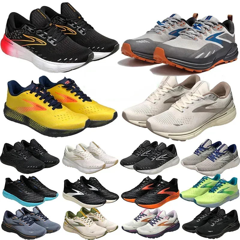 2025 brooks glycerin Gts 20 Ghost 15 16 running shoes for men women designer sneakers hyperion tempo triple black white yellow mens womens outdoo