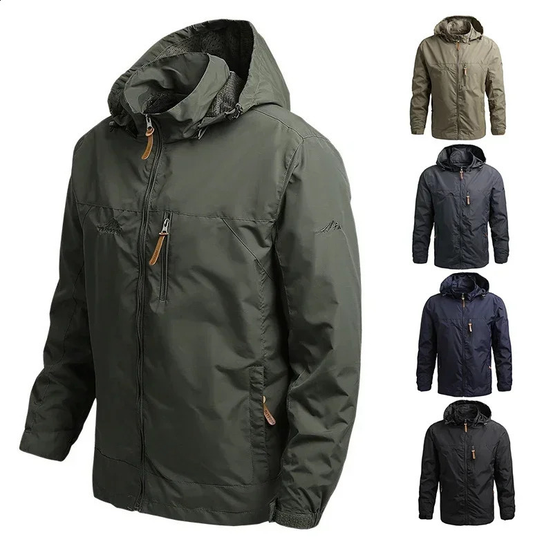 Autumn Winter Windbreaker Male Waterproof Field Jackets Hiking Camping Coat Casual Baseball Jacket Fishing Outerwear Man Clothes 260916