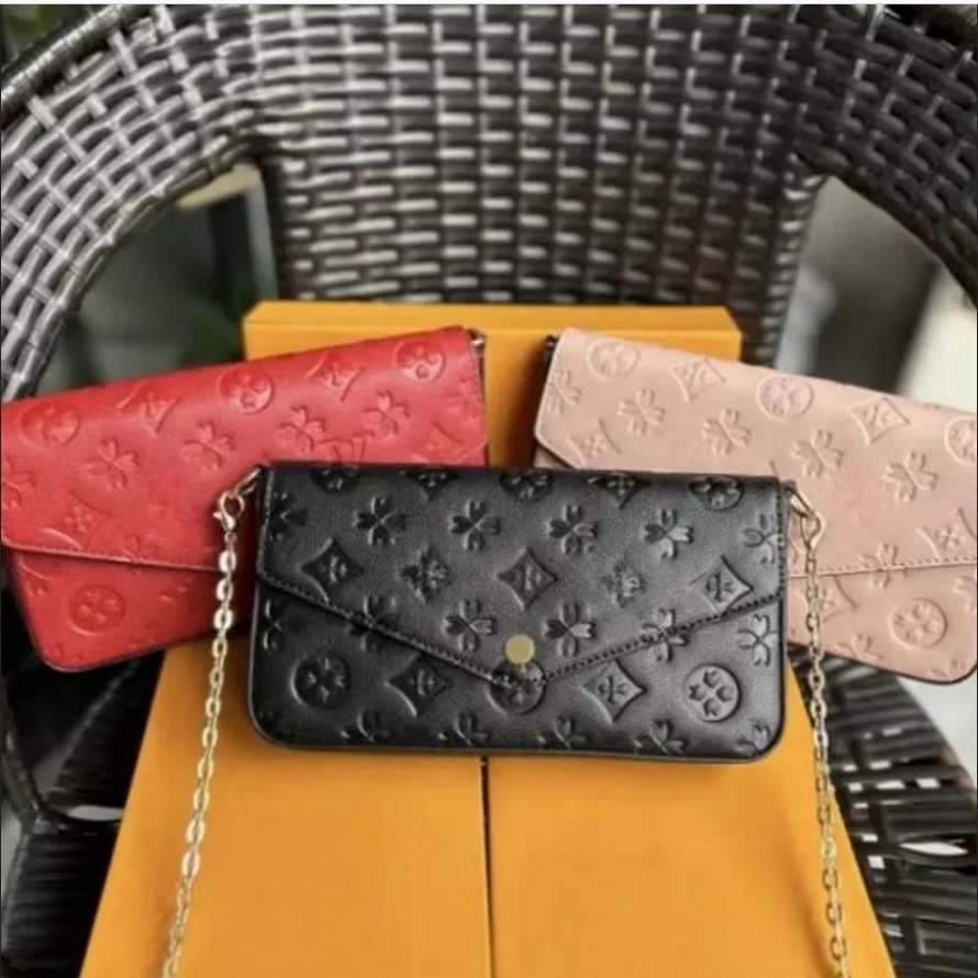 11A Designer Shoulder Bags Set Top Luxury Designer Wallet Shoulder Bag Women Classic Flower Pochette Bag Leather Clutch Tote Messenger bags