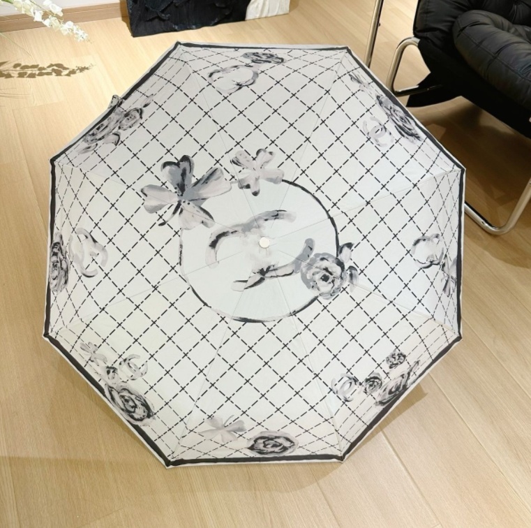2025 fashion Umbrellas Simple Star Hipster Automatic Folding Designer Top Quality Outdoor Travel Multifunction Sun camellia flower M260302-image-1095985320