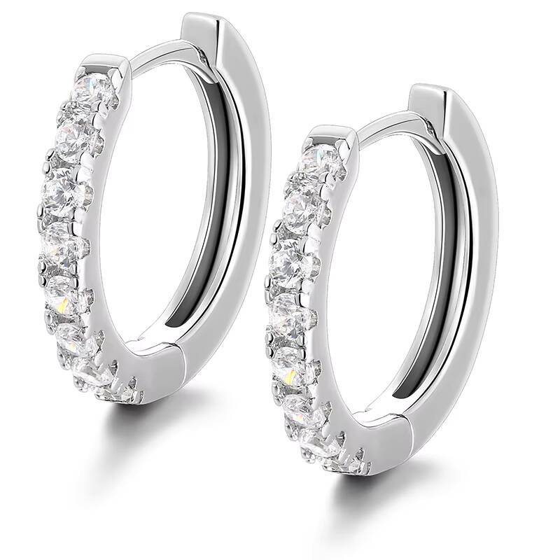 Simple Charm Design Earrings EMER Hip Hop Bling CZ Jewelry Hot Sale Women Fashion Earrings